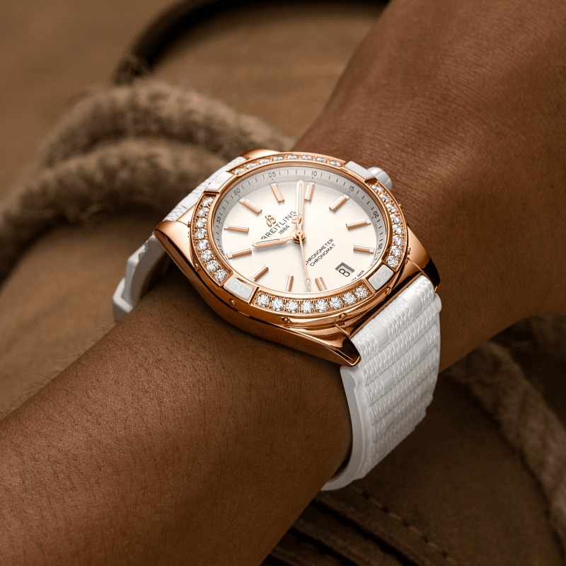 Breitling Super Chronomat Automatic 38 Origins, Small scale traceable 18k Red Gold, 32 lab-grown diamonds, Ref# R17356531G1S1, Unworn 2024 - Image 5