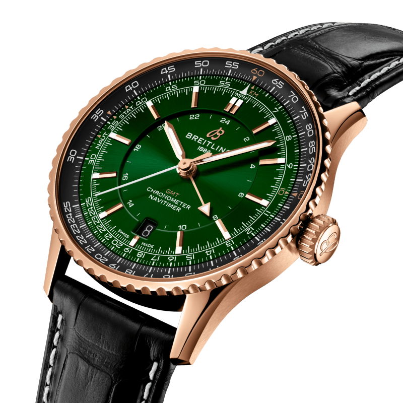 Breitling Navitimer Automatic GMT 41, Small-scale traceable 18k Red Gold, Ref# R32310251L1P1, Unworn 2024 - Image 2