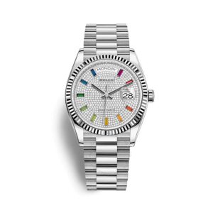 Rolex Day-Date 36mm Diamond Dial Oyster 128236