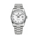 Rolex Day-Date 36mm White Gold President White Dial 118239