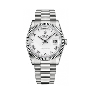 Rolex Day-Date 36mm White Gold President White Dial 118239