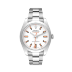 Rolex Milgauss 40mm White Dial Orange Markers Mens Watch 116400