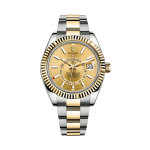 Rolex Sky-Dweller 42mm Two-Tone Yellow Gold Champagne Dial Oyster 326933