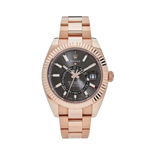 Rolex Sky-Dweller 42mm Rose Gold Rhodium Slate Grey Dial 326935