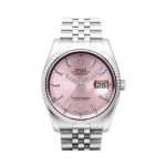 Rolex Datejust  36mm 18k White Gold Bezel Pink Dial 116234