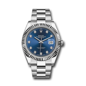 Rolex Datejust 41mm Blue Diamond Dial Oyster 126334