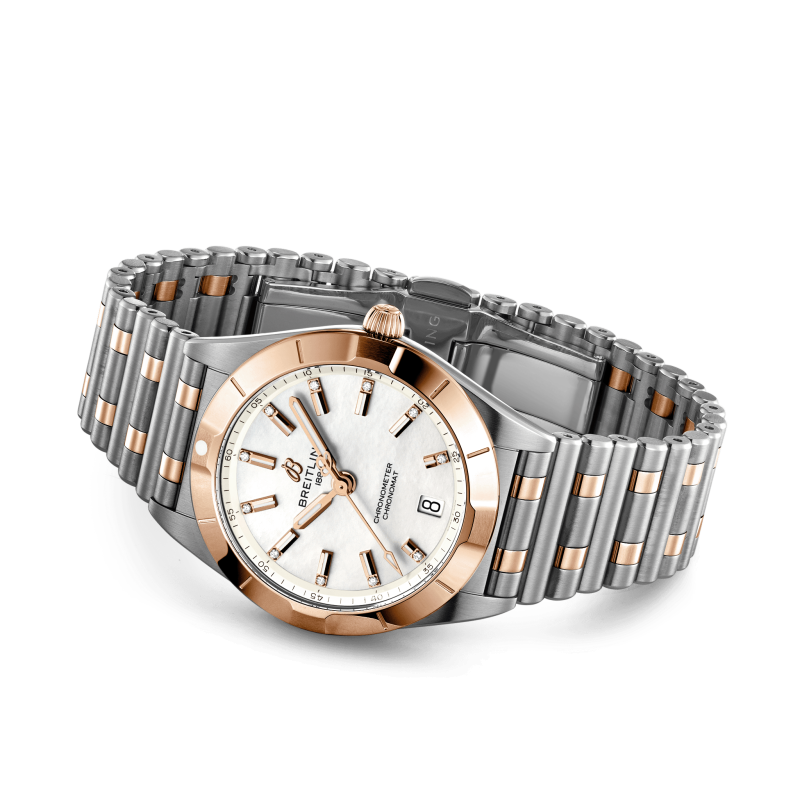 Breitling Chronomat 32, Stainless Steel, 18k Red Gold and 11 Diamonds, Ref# U77310101A2U1, Unworn 2024 - Image 3