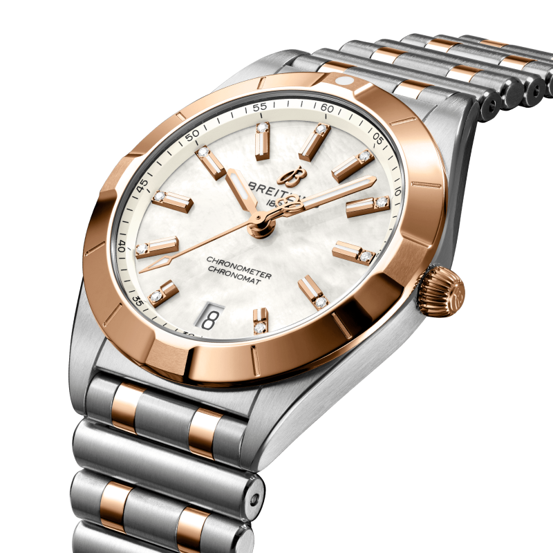 Breitling Chronomat 32, Stainless Steel, 18k Red Gold and 11 Diamonds, Ref# U77310101A2U1, Unworn 2024 - Image 2