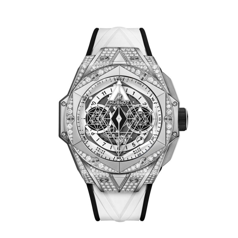 Big Bang SANG BLEU II TITANIUM WHITE PAV¨¦ Ref# 418.NX.2001.RX.1604.MXM20