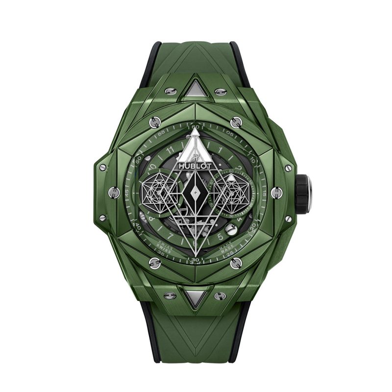 Hublot Big Bang SANG BLEU II GREEN CERAMIC Ref# 418.GX.5207.RX.MXM22 - Image 2
