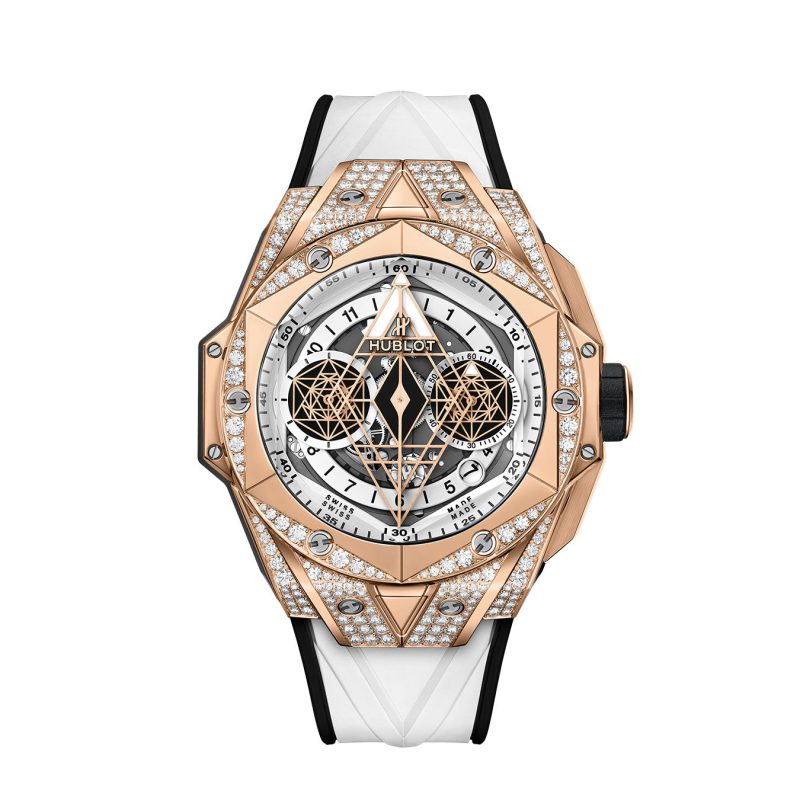 Hublot Big Bang SANG BLEU II KING GOLD WHITE PAV¨¦ Ref# 418.OX.2001.RX.1604.MXM20 - Image 2