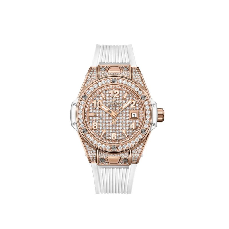 Hublot Big Bang ONE CLICK KING GOLD WHITE FULL PAV¨¦ Ref# 485.OE.9000.RW.1604