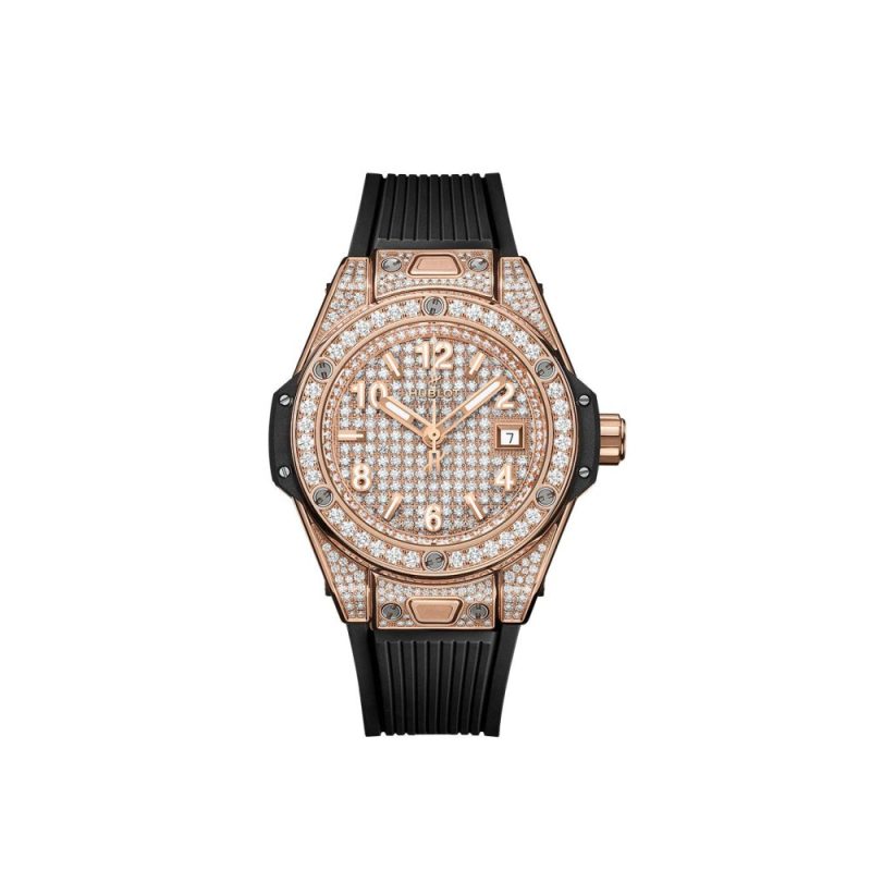 Hublot Big Bang ONE CLICK KING GOLD FULL PAV¨¦ Ref# 485.OX.9000.RX.1604